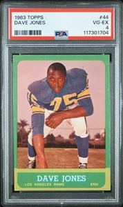 Dave "Deacon" Jones 1963 Topps Rookie #44 - PSA 4 - Salón de la Fama de la NFL - Imagen 1 de 2