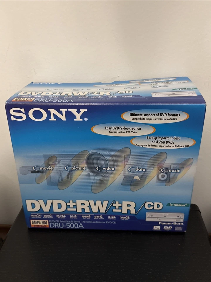 Sony DRX-500ULX External USB2.0 FireWire Dual DVD/CD Rewritable Drive Open Box - Image 1 of 1