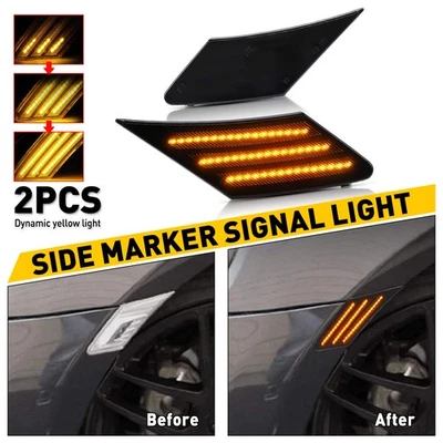 Luces de señal LED de marcador lateral ámbar dinámico de humo para Scion FR-S 2013-2016 Foto 1 de 4