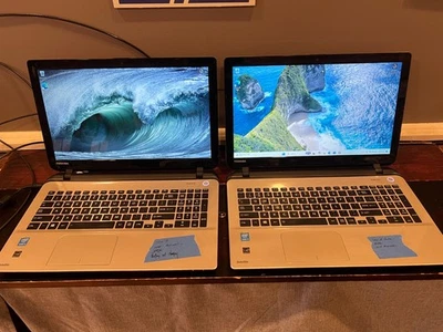 Lot x 2 Toshiba Satellite  L55-B5276 i5-4210U 1.7GHz 8GB RAM 1TB HDD Win 11 READ - Image 1 of 4