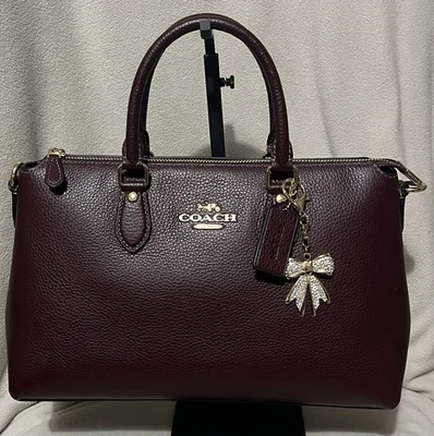 Coach Georgia Satchel Crossbody Bag In Leather Gold/Merlot Style CR156 NWT - Image 1 of 4