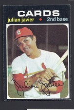 1971 TOPPS JULIAN JAVIER  #185 ST LOUIS CARDINALS EX+
