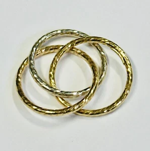 Anillo Rodante Trinidad Oro 18K Italia Talla 6.5 - Imagen 1 de 4