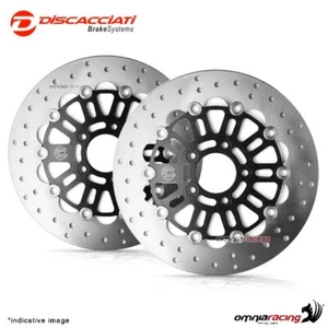 Pair of increased discs Discacciati D 320mm black for Harley Davidson xr1200 - Picture 1 of 5