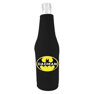 Dadman Neoprene Zipper Beer Bottle Coolie, Father's Day Funny - Image 1 of 3