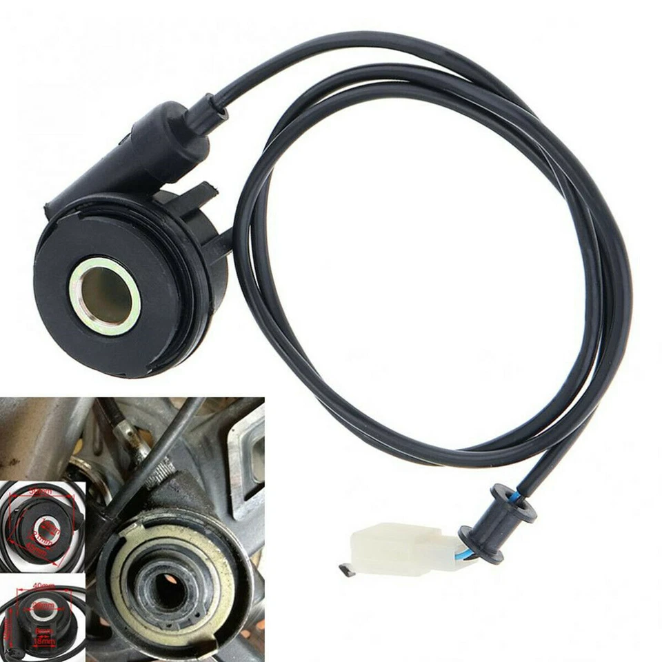 12V Black Motorcycle Digital Odometer Sensor Speedometer Cable Box Accessory - Image 1 of 4