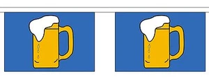 BEER 3 METRE BUNTING 10 FLAGS flag 3M BAR PUB PARTY FESTIVAL - Picture 1 of 1