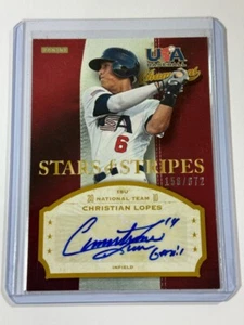 2013 USA Baseball Champions Stars & Stripes Signatures /672 Christian Lopes Auto - Picture 1 of 2