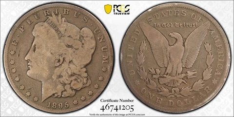 1895 Proof Morgan Silver Dollar $1 PCGS PR04 CAC Lowest Graded- Key Date!! Cover