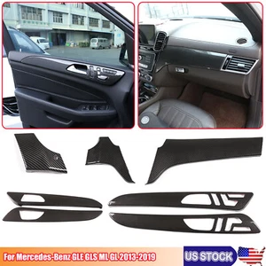 Carbon Fiber ABS Dashboard Door Panel Trim Strip for Benz GLE GLS ML GL 13-19 - Bild 1 von 24