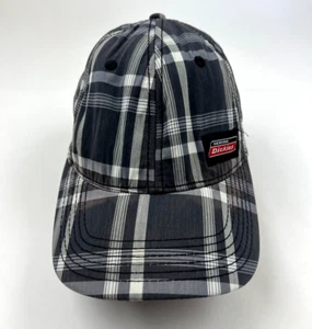 Dickies Hat Cap Strap Back Black Black White Plaid Adult Casual Sports Athletic - Picture 1 of 10