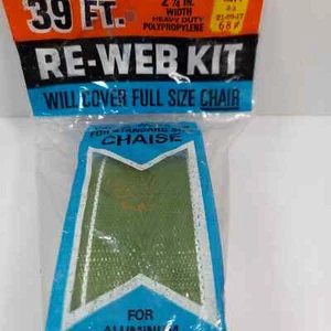 Wellington Re-Web Kit Dark Green 39 Ft Webbing Covers 1 Full Size Chair Sealed  - Picture 1 of 9