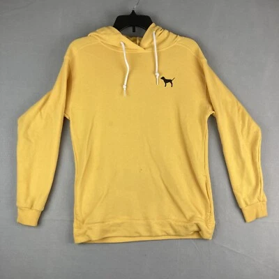 Sudadera con capucha amarilla Pink By Victorias Secret para mujer talla XS  Foto 1 de 4