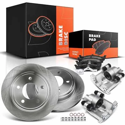 Rotores y pastillas de freno de disco trasero + pinza para Chrysler 300M Concorde Dodge Intrepid Foto 1 de 4