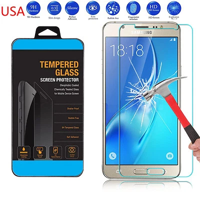 PROTECTOR PANTALLA CRISTAL TEMPLADO ULTRA CLARO 9H Para Samsung Galaxy J7 (2016) EE. UU. Foto 1 de 4