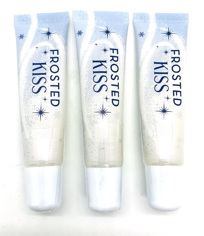Brillo de labios brillo copo de nieve 3 Bath & Body Works Frosted Kiss etiqueta Foto 1 de 1