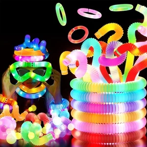 96 PCS Light Up Pop Tubes Glow Sticks, Christmas Halloween Light Toys Party D... - Picture 1 of 8
