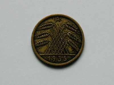 1935 GERMANY Third Reich Coin by Berlin A - 5 Reichspfennig - toned - Image 1 of 2