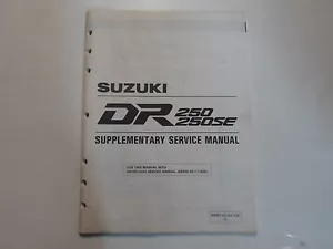 1993 Suzuki DR250 250SE Suplementario Servicio Manual Agua Dañado Stained 93 - Imagen 1 de 12