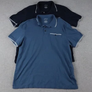 Apt 9 Polo Shirt Mens XL Premier Flex Casual Knit Pocket Short Sleeve Lot of 2 - Picture 1 of 10