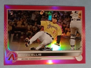 2022 Topps Chrome Drew Ellis Pink Magenta Refractor RC /399 #77 Mint SP - Picture 1 of 2