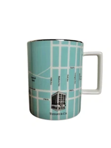 Tiffany & Co. New York Manhattan Blau Weiß Becher Tasse Fine Bone China Limitiert - Bild 1 von 4