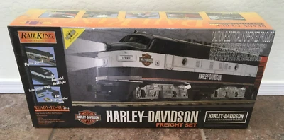 MTH Rail King 30-4120-1 Harley Davidson Freight Train Set New Sealed Box - Image 1 of 4