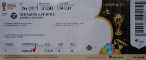VIP TICKET Hospitality WC 2018 Denmark Dinamarca - France Francia Match 37 - Imagen 1 de 1