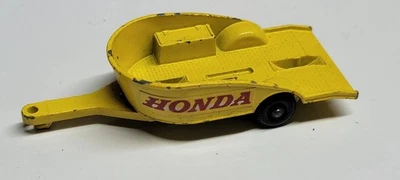 Remolque Honda No. 38 Lesney Matchbox 1968 amarillo hecho en Inglaterra amarillo y rojo Foto 1 de 3
