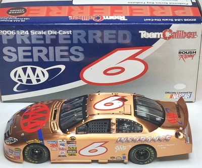 Mark Martin #6 AAA Brickyard COPPER Team Caliber 2006 1/24 Nascar Diecast - New - Image 1 of 4