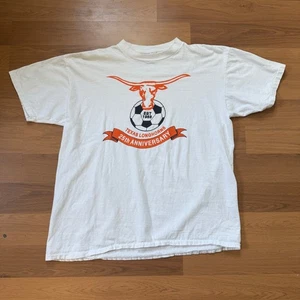 Camisa blanca de fútbol 25 aniversario UT Texas Longhorns vintage de los 90 para hombre talla XL - Imagen 1 de 6