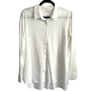 Eileen Fisher Bluse mit Knopfleiste S weiß Shirt Oberteil Damen Lagenlook Capsule  - Bild 1 von 5