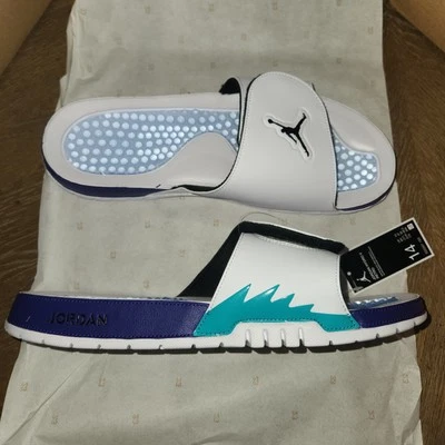 New Size 14 Nike Air Jordan Hydro Retro 5 Slide Grape 555501-103 Authentic 100% - Image 1 of 4
