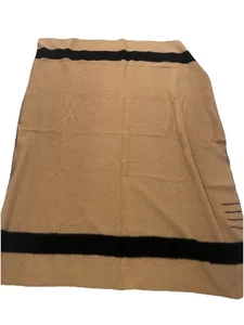 Vintage Brown Hudson Bay Blanket 4 Point Brown Wool - Picture 1 of 3