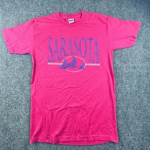 Vintage Sarasota 80er T-Shirt Gr. Large Puffy Print Einzelnaht (J) - Bild 1 von 6