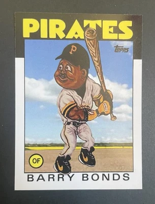 Tarjeta de novato Garbage Pail Kids GPK Barry Bonds 1986 Topps parodia intercambiada 1/100 Foto 1 de 2