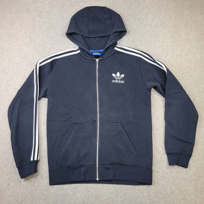 Adidas 3 Rayas Sudadera con Capucha Para Hombre S Negra Cremallera Completa Rendimiento Sudadera Chaqueta Foto 1 de 4