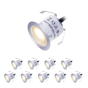 LED Deck Lights Kit 12V Low Voltage Waterproof IP67 Warm White Recessed Deck ... - Picture 1 of 8