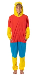 The Simpsons Costume Pajama Men's Character Fleece Union Suit - Picture 1 of 11