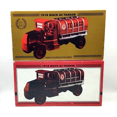 Lote de 2 ERTL Coleccionables Texaco 1918 Mack AC Tanker y Edición Especial Cromo Rojo. Foto 1 de 4