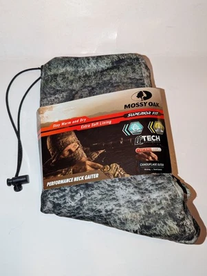 Mossy Oak Performance Neck Gaiter Camo  "NEW"  Wicking/Scent Control Thermolite - Image 1 of 4
