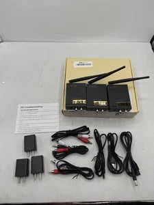 YMOO 3 in 1 2.4Ghz Wireless Audio Transmitter and Receiver,2 Receivers - Afbeelding 1 van 5