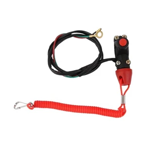 Motorcycle ATV Tether Lanyard Emergency Kill Stop Engine Butto Switch Push B7P3 - Picture 1 of 11