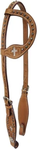 Show Crystal Cross handgefertigtes Western Slip Ohr Kopfstück - Bild 1 von 6
