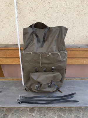 Schweizer Armee Rucksack wasserdicht Lederol  incl 3 Packriemen    - Bild 1 von 4