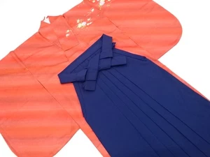43527# JAPANESE KIMONO JAPANESE LONG SLEEVES KIMONO & HAKAMA FOR WOMEN (SKIR - Picture 1 of 1
