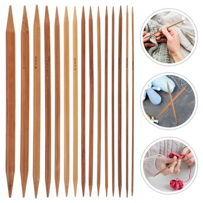  75 Pcs Handmade Long Sweater Needle Kit Bamboo Knitting Needles for Sewing - Image 1 of 4