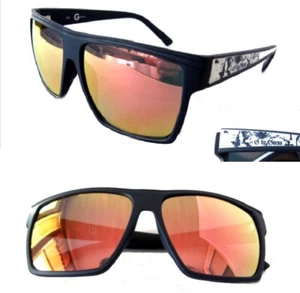 NWT GUESS Graphic Mens Sunglasses GGU2053 Navy/Gold-Rose mirror +Guess Pouch $80 - Picture 1 of 12