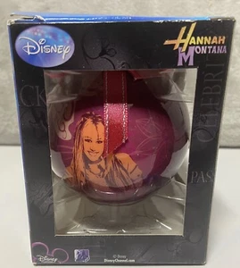 Disney Hannah Montana Miley Cyrus Christmas Ornament 3" Ball Decoration - Picture 1 of 6