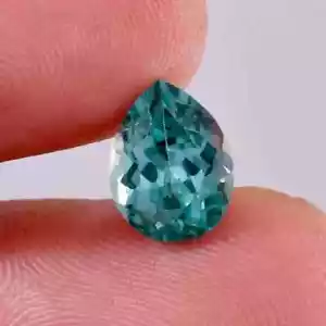 Paraiba Tormalina Naturale 9,55 Ct Verdastra Neon Blu Pera Preziosa Sciolta - Foto 1 di 5